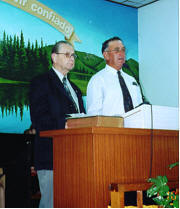 Mike Brandebura ministering in church