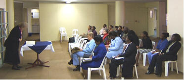 Marge teaching Pastor’s wives in seminar