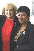 Marge with Priscilla Chetty, wife of Pastor Joey
